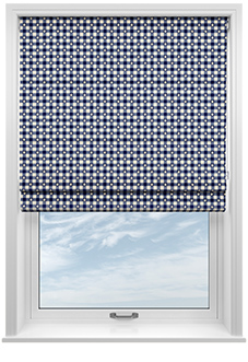 Whaley Great, Gingham Star Shore - Roman Blind
